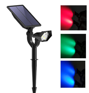 Hot selling solar garden RGB lawn light solar rgb spotlight wireless supplier