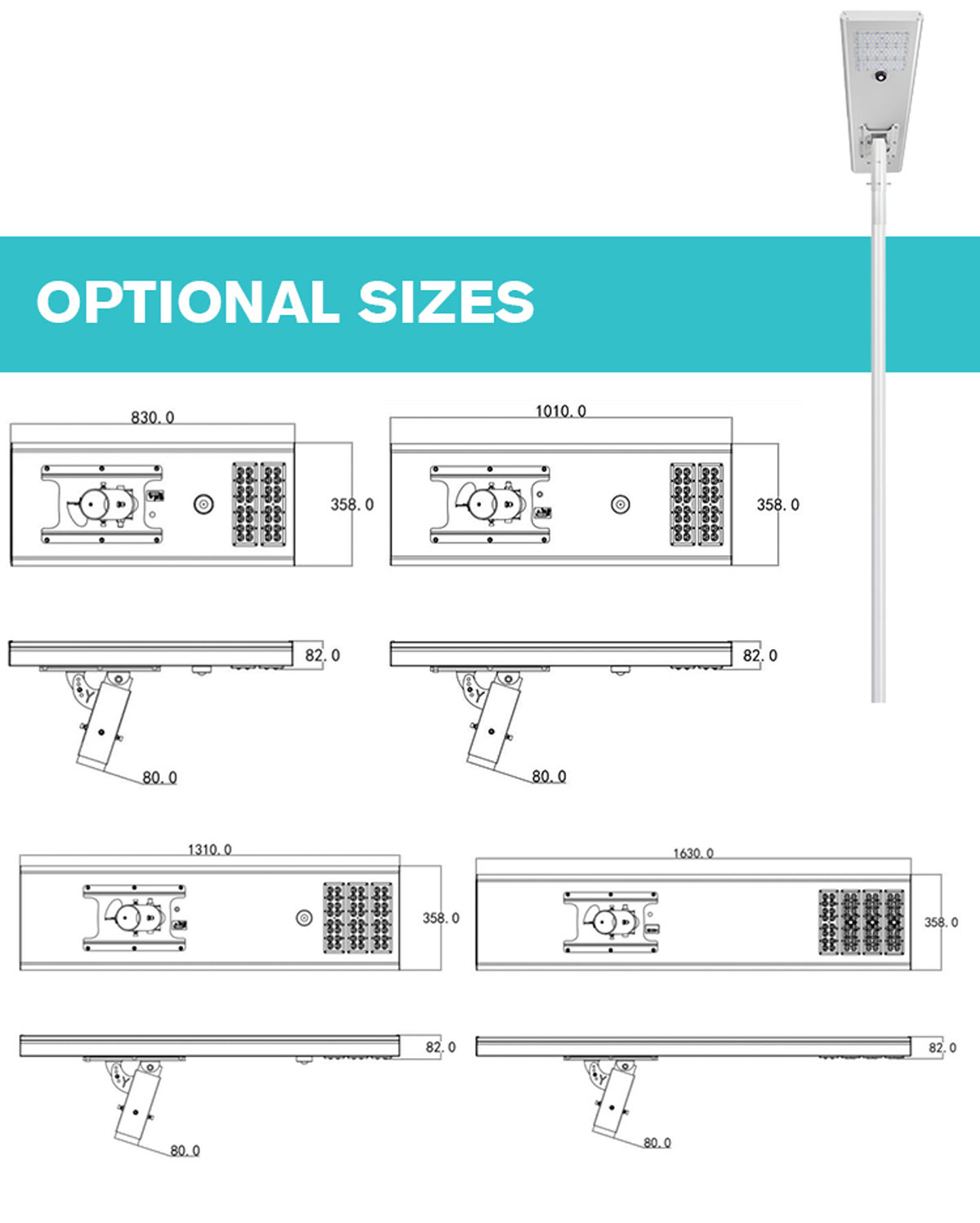 Solar street light structure diagram