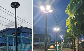 UFO solar garden light 30w